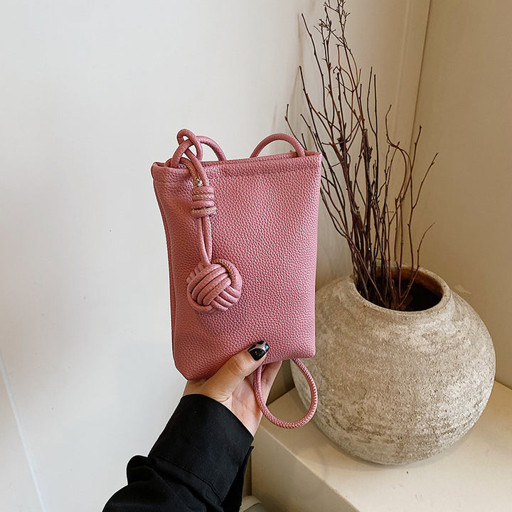 Damen Handytasche mit knotenverschlossenem Tragegurt Nord Taschen