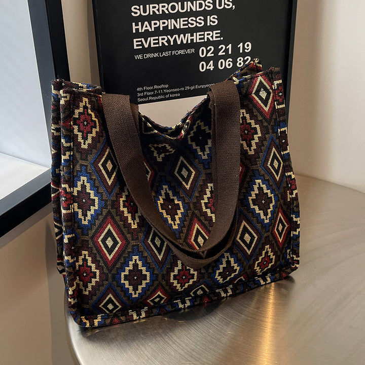 Damen Tragetasche mit modernem Ethnolook und robustem Innenfutter Nord Taschen