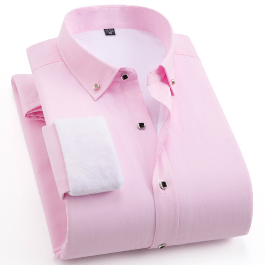 Herren Gefüttertes Businesshemd mit Thermofleece‑Innenseite und Button‑Down‑Kragen Nord Taschen