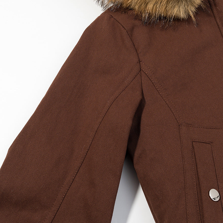 Damen Kuschelige Bomberjacke mit Kunstfell-Kapuze und Teddy-Futter Nord Taschen