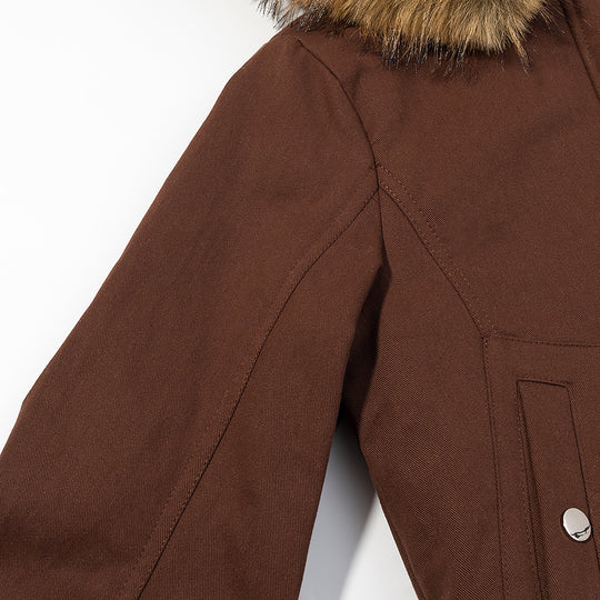 Damen Kuschelige Bomberjacke mit Kunstfell-Kapuze und Teddy-Futter Nord Taschen