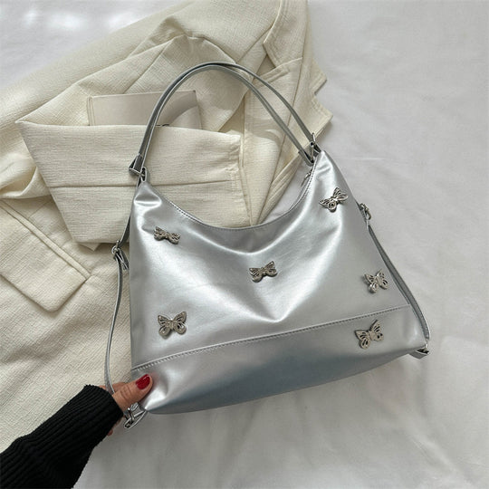 Damen Hobo-Tasche mit verspielten Schmetterlingsapplikationen und verstellbarem Schulterriemen Nord Taschen