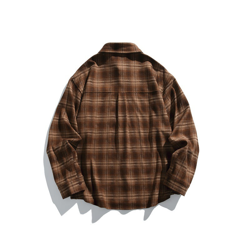Herren Karierte Overshirt-Hemdjacke im Boxy-Relaxed-Schnitt Nord Taschen