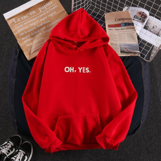 Damen Kapuzenpullover mit weichem Innenfutter, Kängurutasche und dezentem Frontprint Nord Taschen
