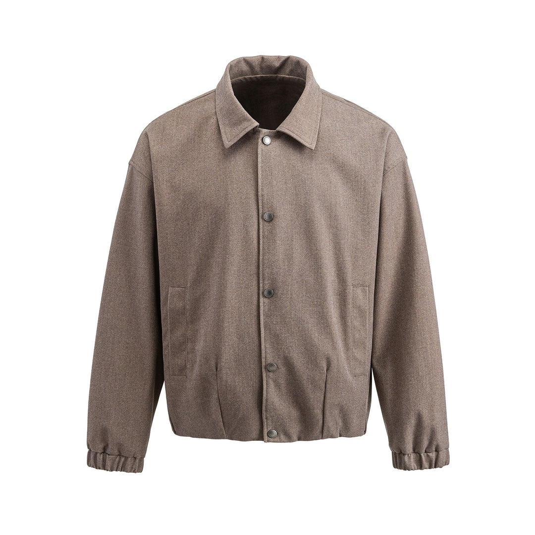 Herren Kurz geschnittener Wollmix‑Blouson mit verdeckter Druckknopfblende Nord Taschen