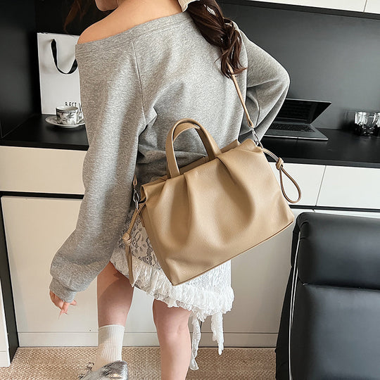Damen Designer Handtasche mit strukturiertem Leder und abnehmbarem Schulterriemen Nord Taschen