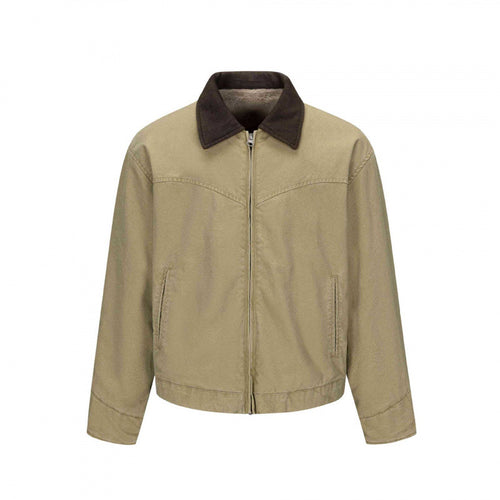Herren Gefütterte Canvas-Blousonjacke mit Teddyfutter und Hemdkragen Nord Taschen