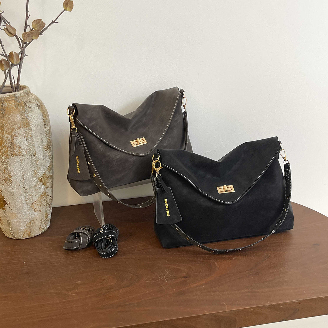Damen elegante Schulterhandtasche mit verstellbarem Trageriemen Nord Taschen
