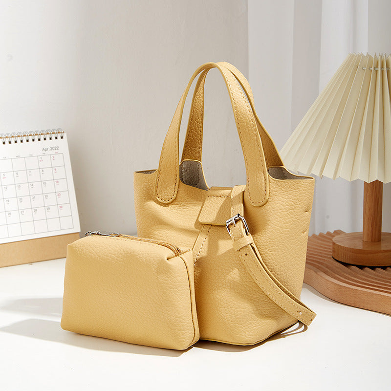 Damen Tragetasche mit abnehmbarem Kosmetiktäschchen und eleganter Struktur Nord Taschen