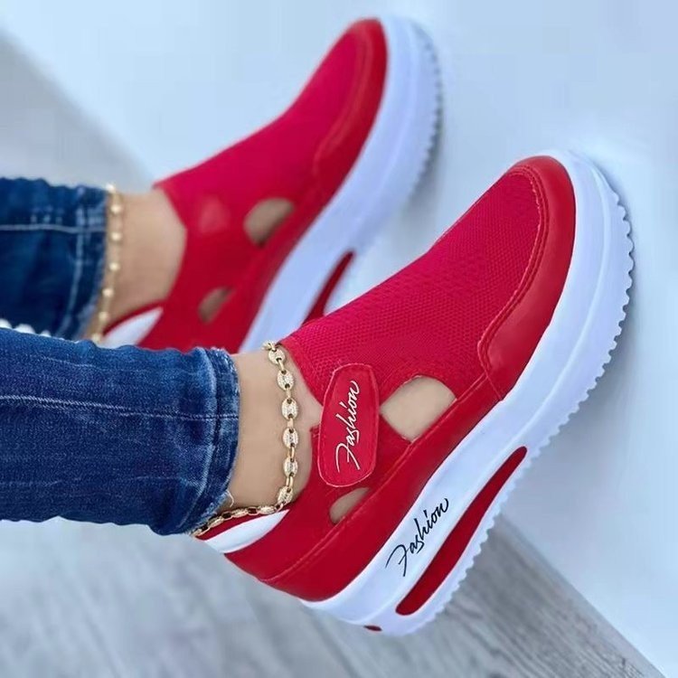 Damen  atmungsaktive Plateausneaker mit Klettverschluss und integrierter Luftdämpfung Nord Taschen