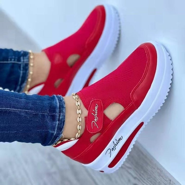 Damen  atmungsaktive Plateausneaker mit Klettverschluss und integrierter Luftdämpfung Nord Taschen