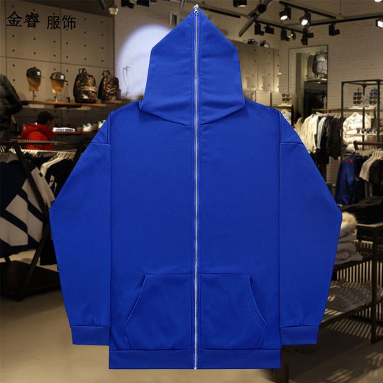 Unisex nan Zip-Hoodie mit durchgehendem Reißverschluss bis in spitze Kapuze, Kängurutasche und gerippten Bündchen Nord Taschen