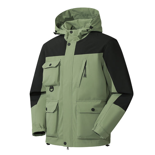 Herren technische Outdoorparka mit Kapuze, wasserabweisender Shell und Mehrfachtaschen Nord Taschen