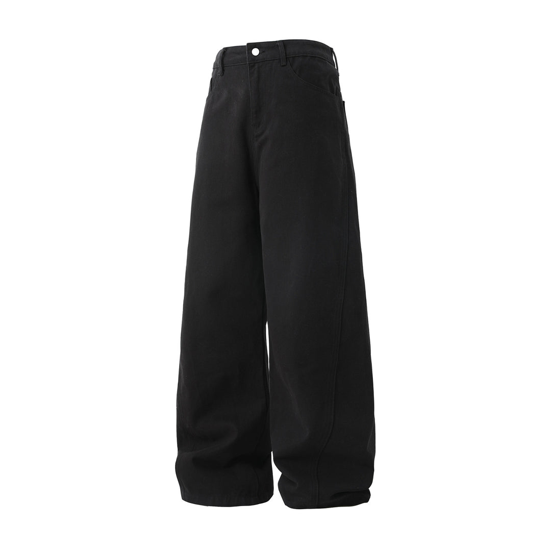 Damen Ultraweite Jeanspalazzo‑Hose mit hoher Taille und minimalistischen Nahtdetails Nord Taschen