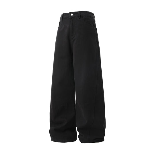 Damen Ultraweite Jeanspalazzo‑Hose mit hoher Taille und minimalistischen Nahtdetails Nord Taschen