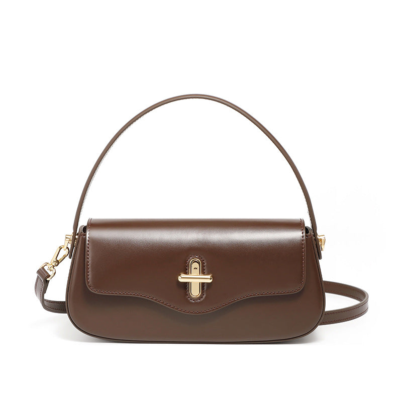 Damen elegante Umhängetasche mit feinem Leder und goldenen Akzenten Nord Taschen
