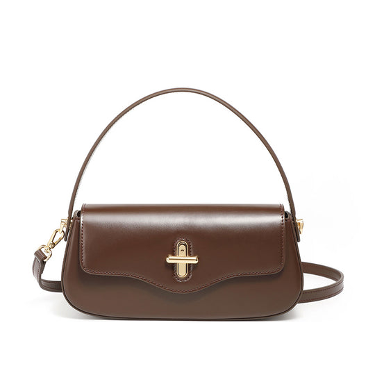 Damen elegante Umhängetasche mit feinem Leder und goldenen Akzenten Nord Taschen