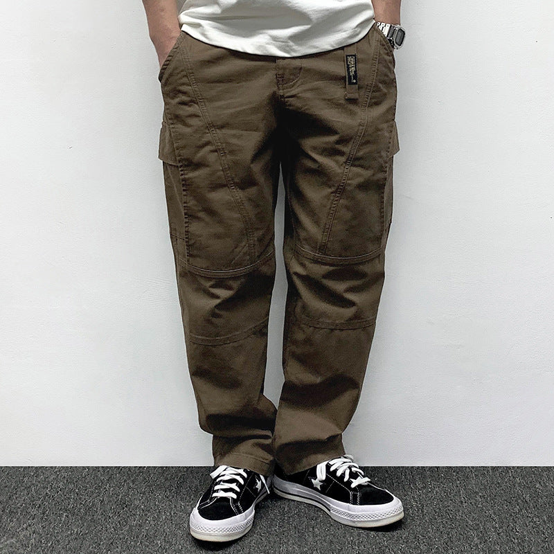 Herren Lässige Baggy-Cargo-Hose mit Knieabnähern, Multitaschen und Workwear-Details Nord Taschen