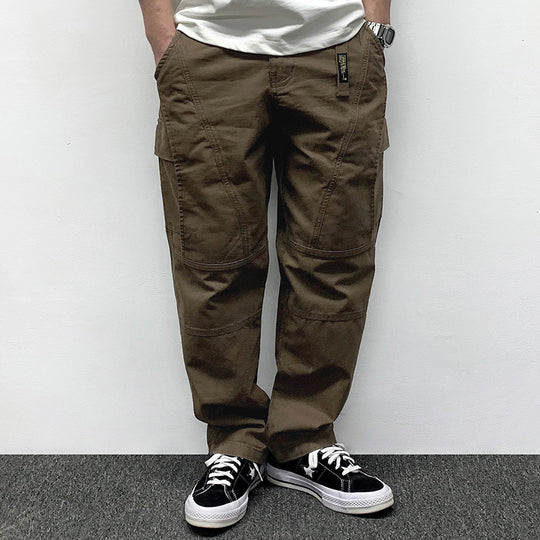 Herren Lässige Baggy-Cargo-Hose mit Knieabnähern, Multitaschen und Workwear-Details Nord Taschen