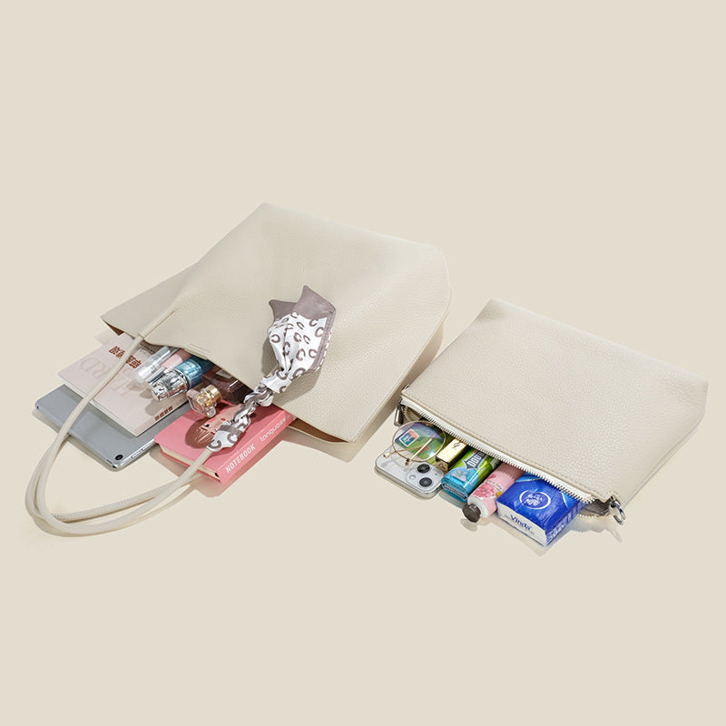 Damen Tote-Tasche mit eleganter Struktur und abnehmbarem Seiden-Schal Nord Taschen