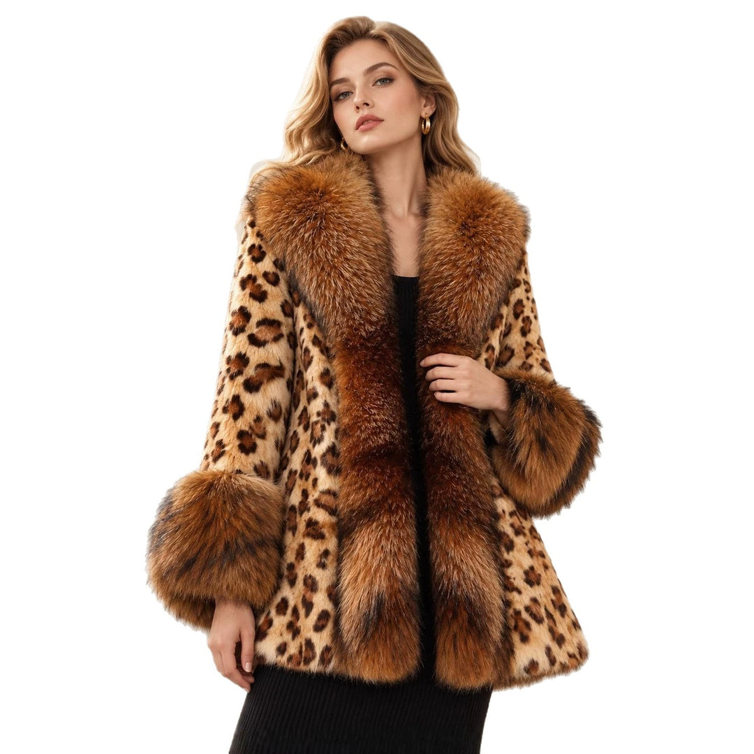 Damen Midilanger Kunstpelz‑Mantel mit voluminösem Schalkragen und Statement‑Manschetten Nord Taschen