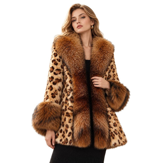 Damen Midilanger Kunstpelz‑Mantel mit voluminösem Schalkragen und Statement‑Manschetten Nord Taschen