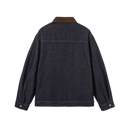 Unisex Boxy-Jeansblouson mit Velourskragen und markanten Karabinerverschlüssen Nord Taschen