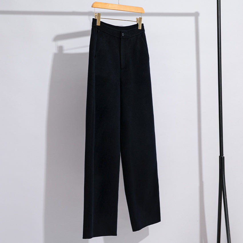 Damen High-Waist Palazzo-Hose mit weitem Bein und schlichter Bundverarbeitung Nord Taschen