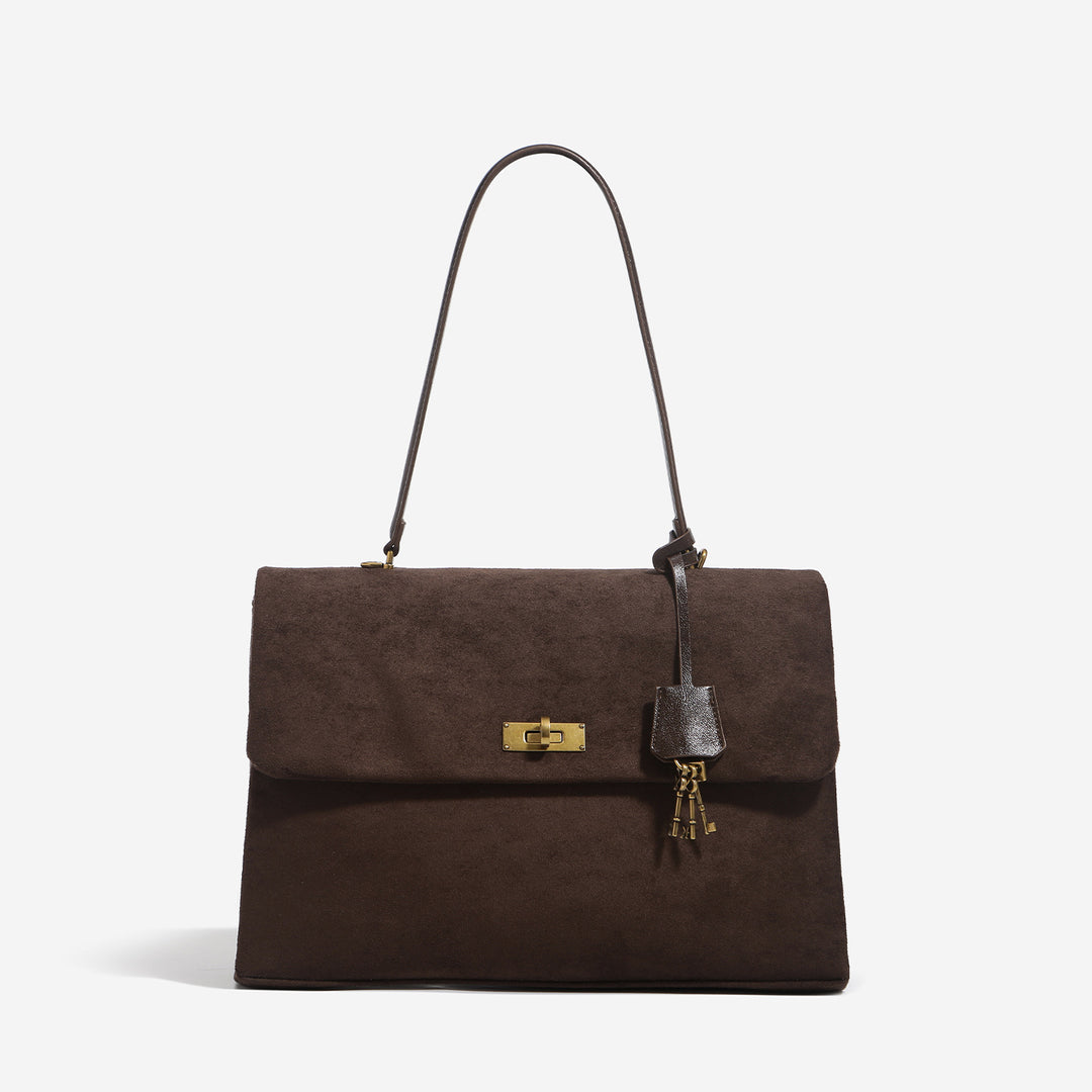 Damen elegante Handtasche aus weichem Wildleder Nord Taschen