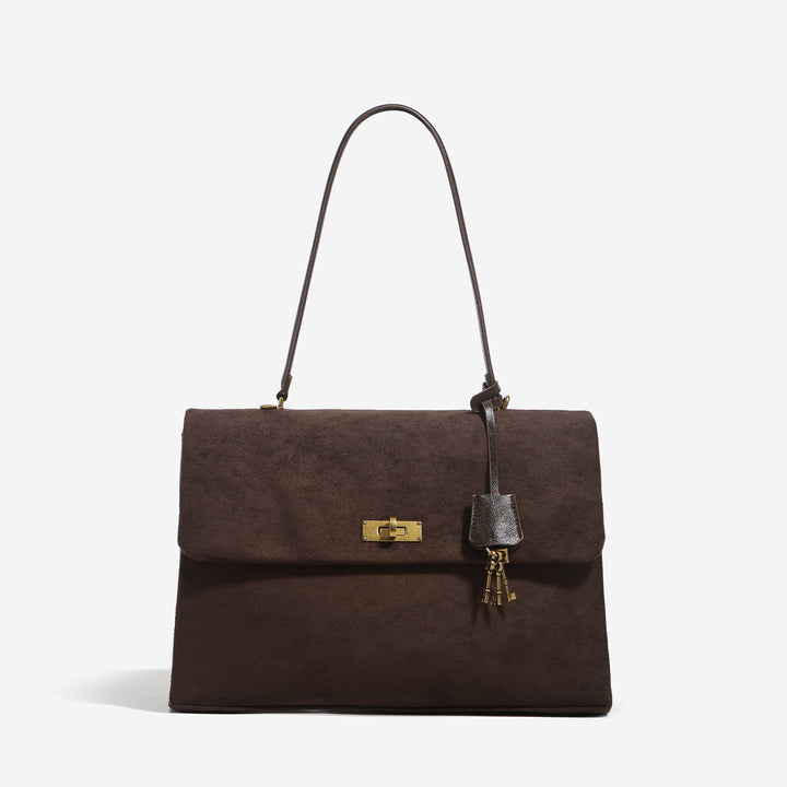 Damen elegante Handtasche aus weichem Wildleder Nord Taschen