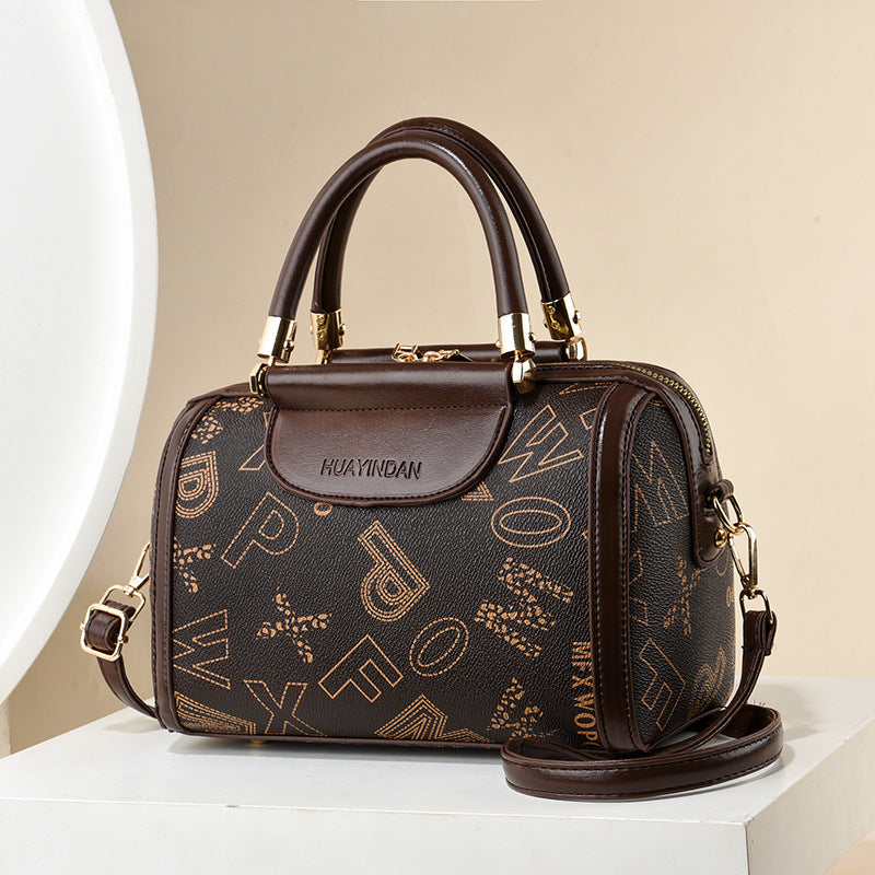 Damen Handtasche mit luxuriösem Karomuster und abnehmbarem Schulterriemen Nord Taschen
