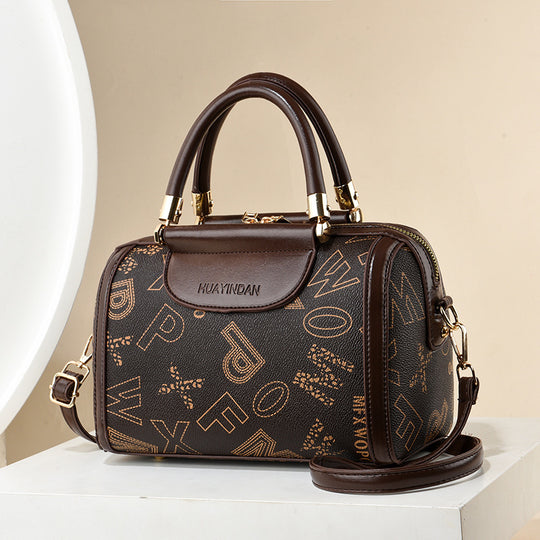 Damen Handtasche mit luxuriösem Karomuster und abnehmbarem Schulterriemen Nord Taschen