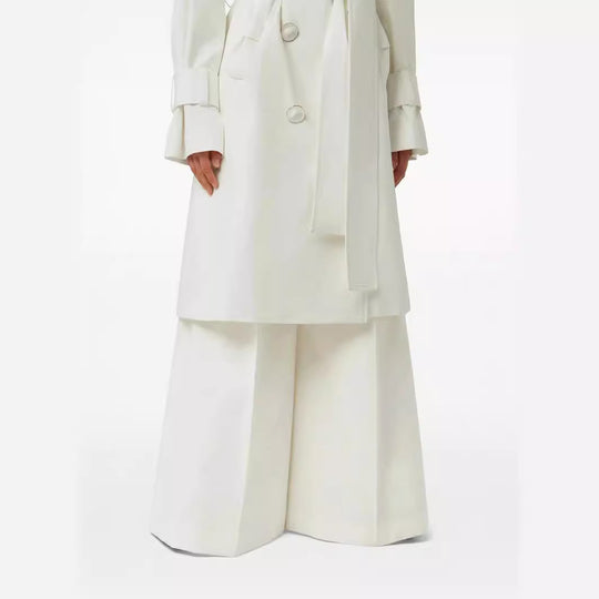 Damen Trenchcoat mit weitem Revers und Taillengürtel Nord Taschen