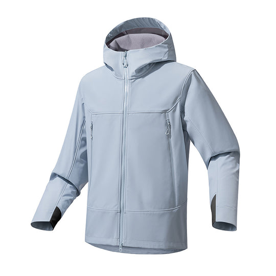 Damen Atmungsaktive Softshell‑Kapuzenjacke mit wasserabweisender Membran und Zwei‑Wege‑Reißverschluss Nord Taschen