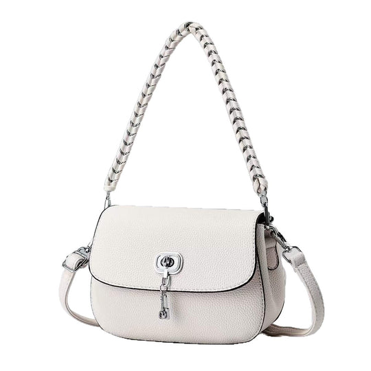 Damen elegante Umhängetasche mit strukturierter Oberfläche und geflochtenem Schulterriemen Nord Taschen