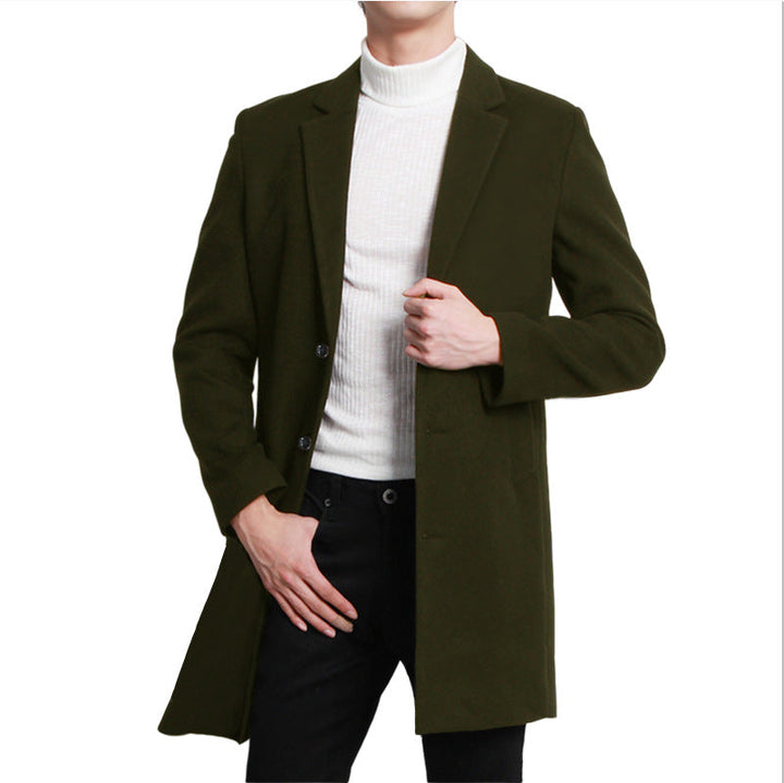 Herren eleganter Langblazer mit schmalem Schnitt und praktischen Taschen