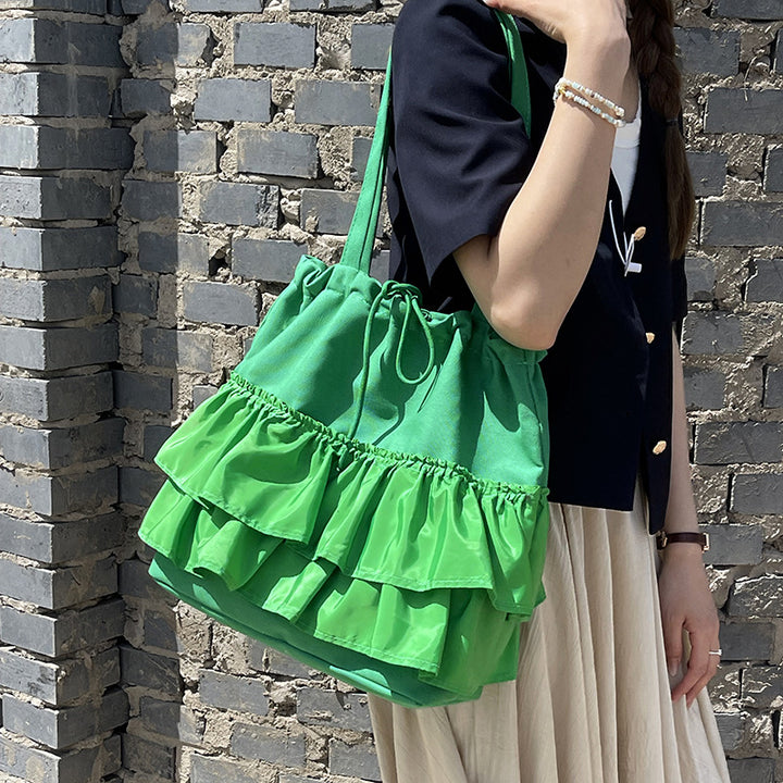 Damen Hobo-Tasche mit voluminösem Rüschendesign Nord Taschen