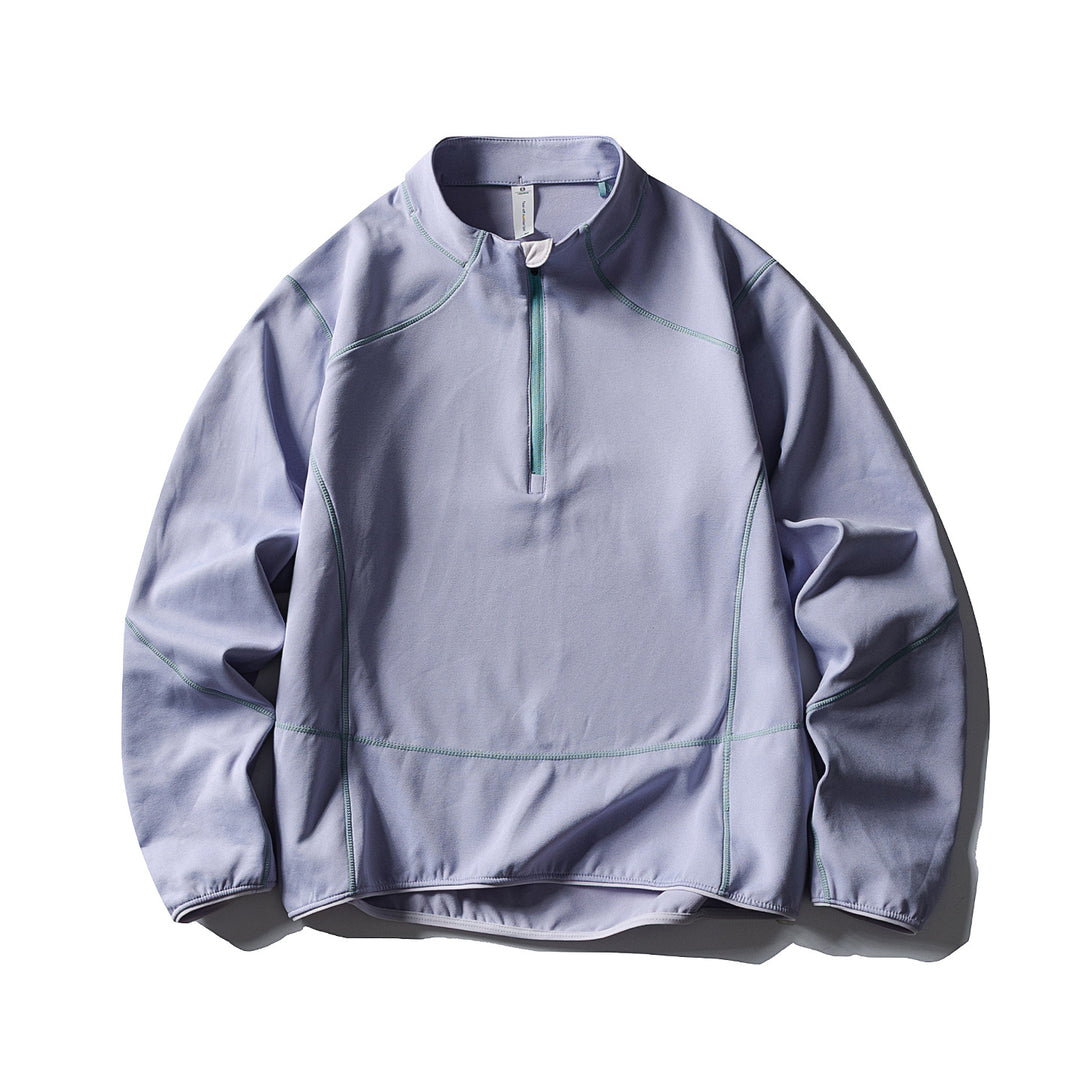Unisex Halbzip-Fleecepullover mit Stehkragen, Flachnähten und verstellbarem Saum Nord Taschen