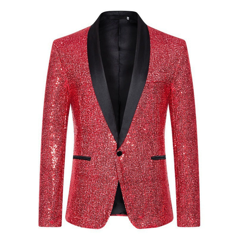 Nord Taschen Herren Pailletten-Blazer mit Schalkragen
