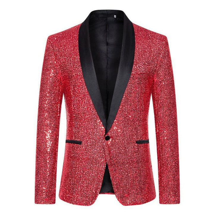 Nord Taschen Herren Pailletten-Blazer mit Schalkragen