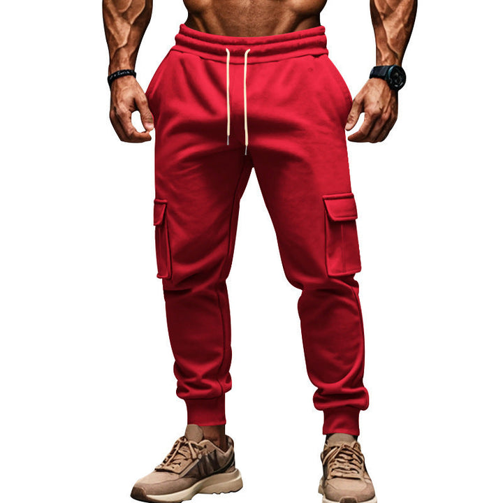 Herren Cargo-Freizeithose mit verstellbarem Bund und funktionalen Taschen