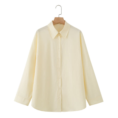 Damen Oversize-Hemdbluse mit Kentkragen und verdeckter Knopfleiste Nord Taschen