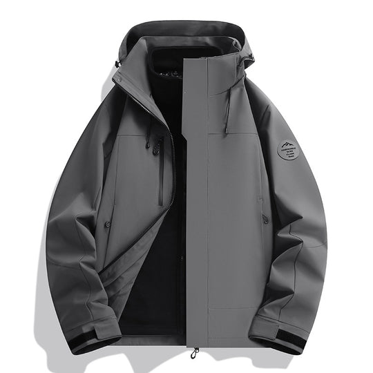 Herren Wetterfeste Softshelljacke mit Fleece‑Innenfutter, verstellbarer Kapuze & Reißverschluss‑Brusttasche Nord Taschen