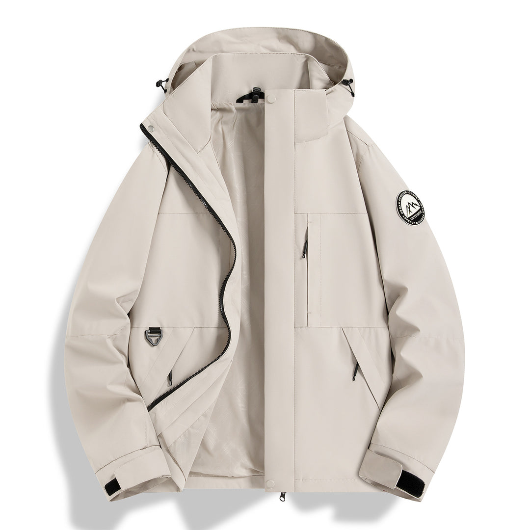 Damen Wasserfeste technische Kapuzenjacke mit verschweißten Nähten und verstellbaren Bündchen Nord Taschen