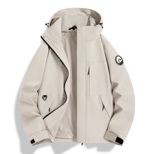 Damen Wasserfeste technische Kapuzenjacke mit verschweißten Nähten und verstellbaren Bündchen Nord Taschen