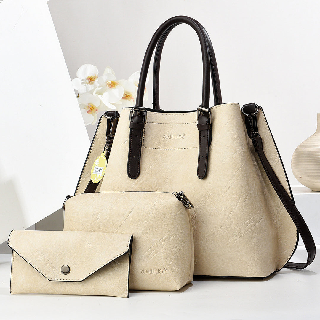 Damen Handtaschen-Set mit abnehmbarer Clutch und Kosmetiktasche Nord Taschen