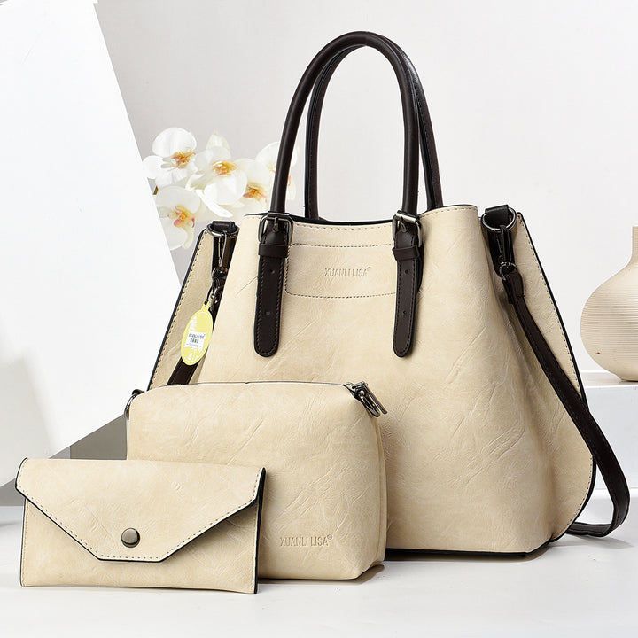 Damen Handtaschen-Set mit abnehmbarer Clutch und Kosmetiktasche Nord Taschen