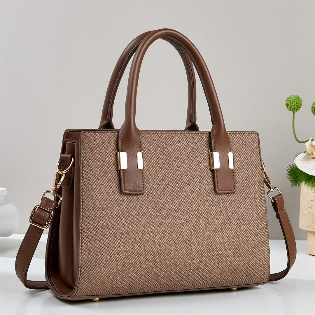 Damen Handtasche mit strukturiertem Gewebe und abnehmbarem Schultergurt Nord Taschen