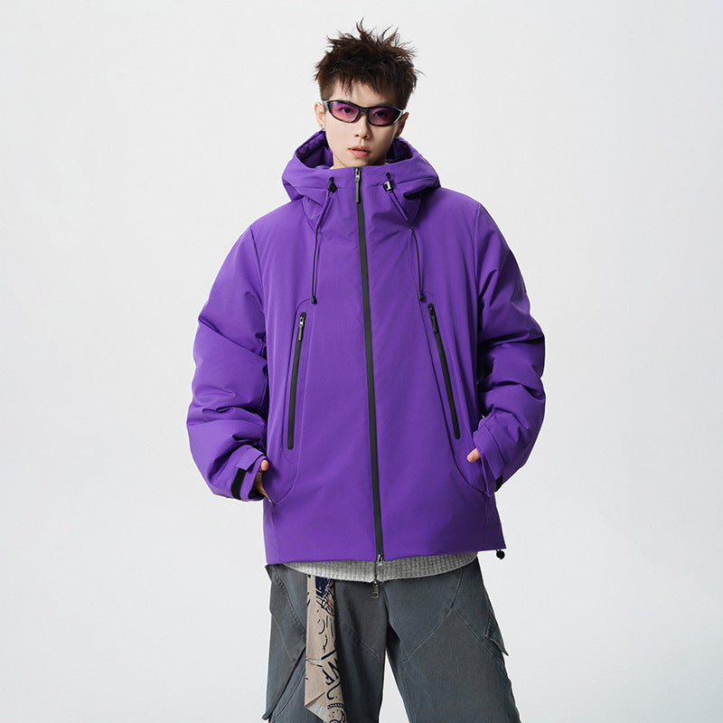 Herren wattierte, wasserabweisende Tech-Outdoorjacke mit Kapuze Nord Taschen