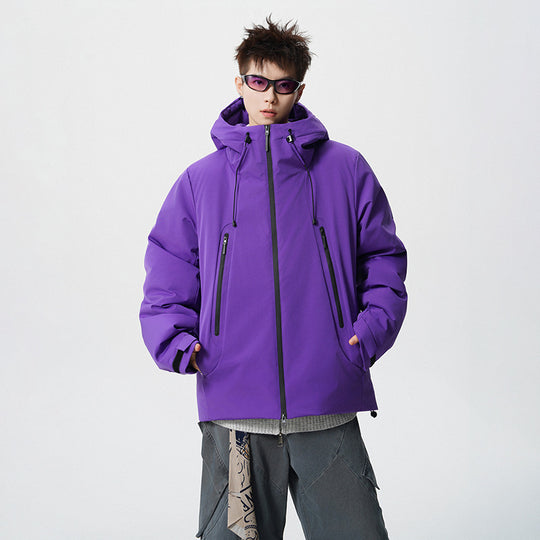 Herren wattierte, wasserabweisende Tech-Outdoorjacke mit Kapuze Nord Taschen